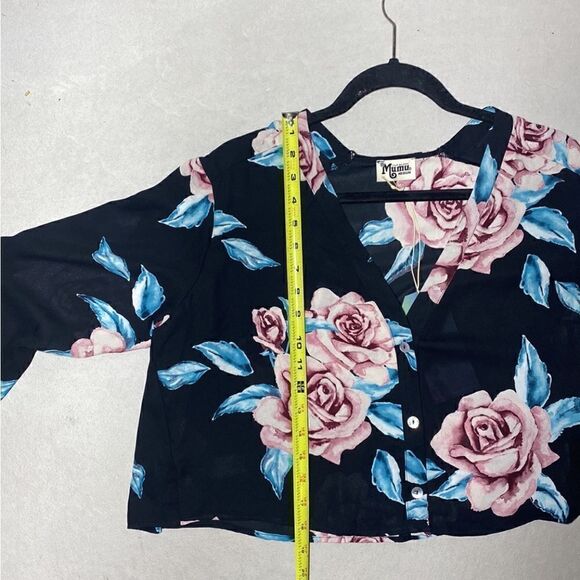 NWT MSRP $106 SHOW ME YOUR MUMU Uptown Button Down Blouse Women's Size Medium - Picture 8 of 9